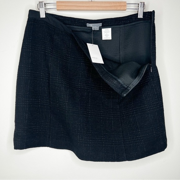 NWT Vince Black Wool Blend Skirt Size 10 - Picture 2 of 8